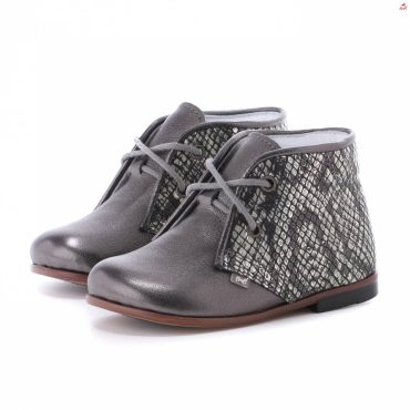 Gráir/Silfur Snake Lakk- skór