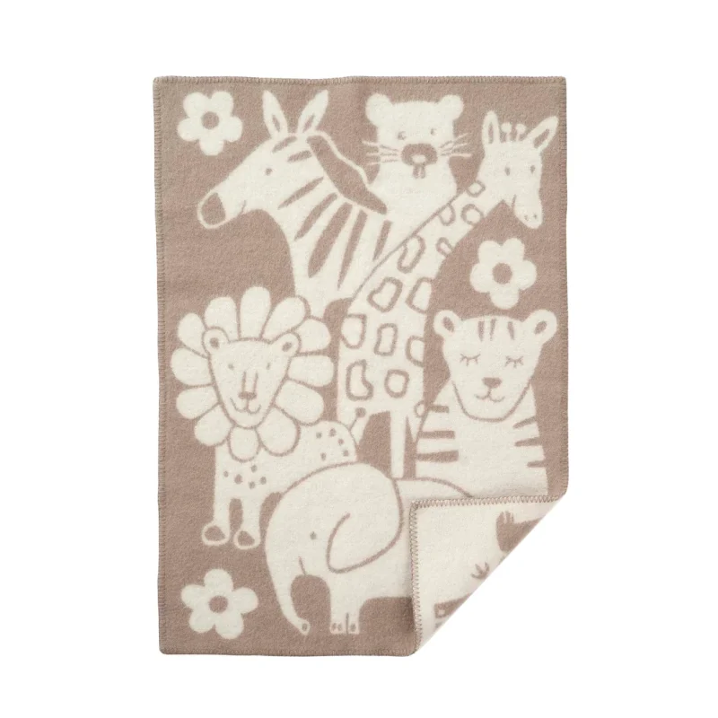 Picnic Brown - Teppi  100% Lífræn ull