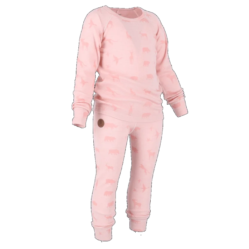 Bruse Merino ullar sett - Peach Whip