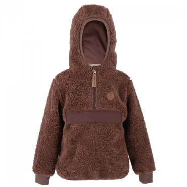 Bruse Bangsa Fleecepeysa m/hettu + vasa - Brún