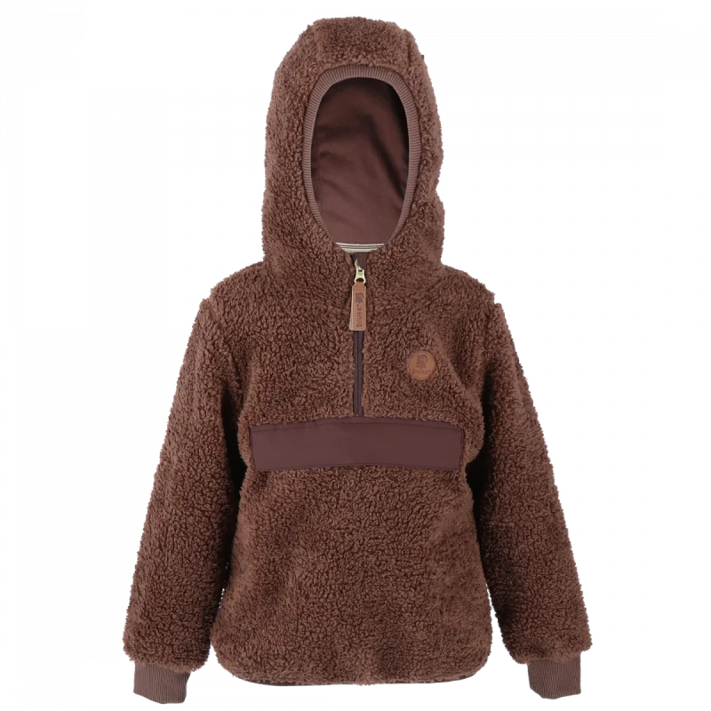 Bruse Bangsa Fleecepeysa m/hettu + vasa - Brún