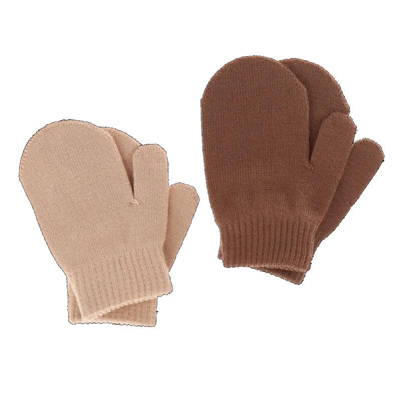 Ullarvettlingar Merino - 2pör  Brúnir/Beige