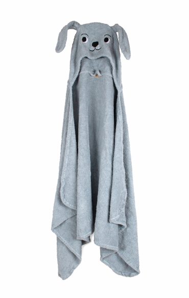 Handklæði m/hettu - Blár Héri