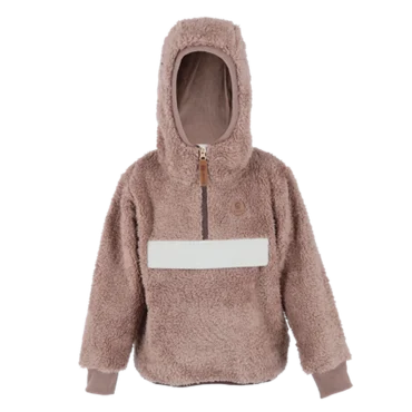 Bruse Bangsa Fleecepeysa m/hettu + vasa - Ljósbrún