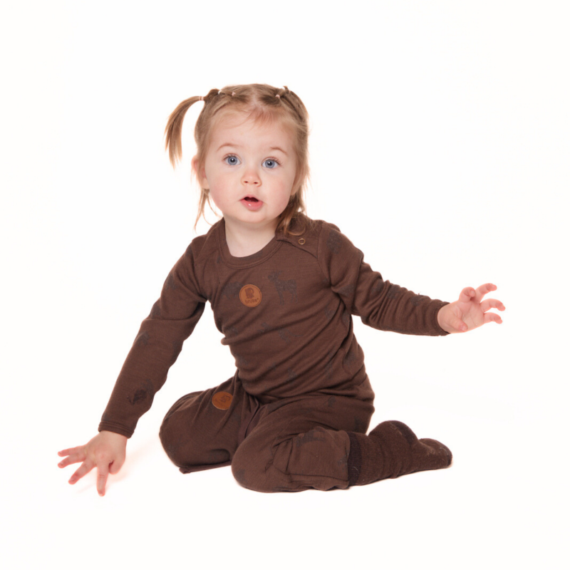 Bruse Merino ullar Samfella - Chocolate Martini