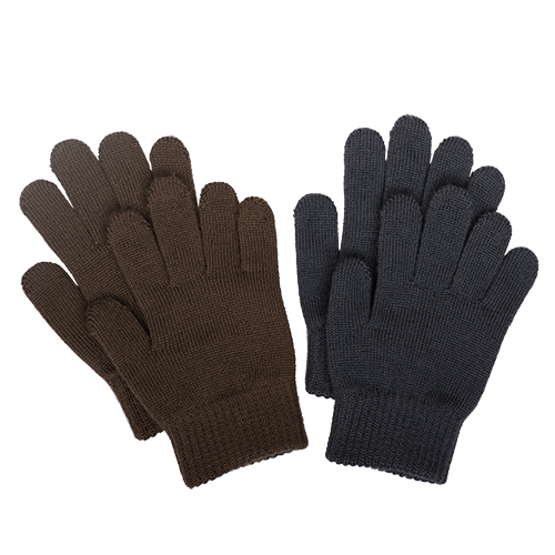 Ullar-Fingravettlingar Merino - 2pör Dökkbláir/Dökkbrúnir