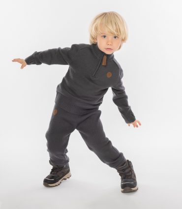 Bruse Merino ull - Hálfrennd Peysa & Buxur - Dökkblátt