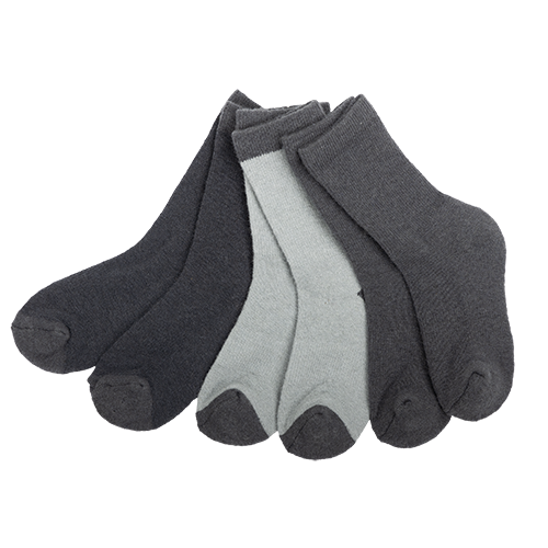 Bruse Merino Ullarsokkar 3pk - Ebony/Blue Mix