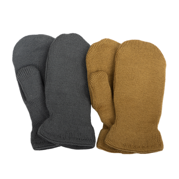 Ullarvettlingar Merino Fóðraðir - 2pör  Bone Brown/Dark Grey