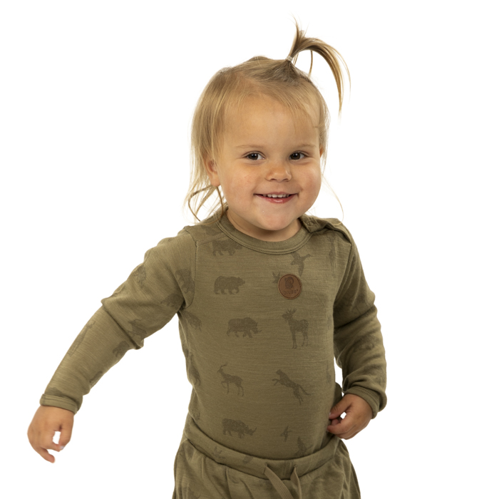 Bruse Merino ull - Samfella - Covert Green