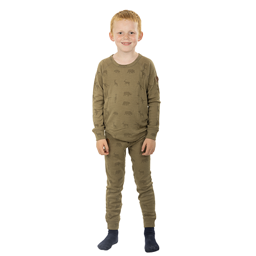 Bruse Merino ullar sett - Covert Green