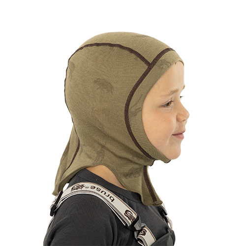 Bruse Ungbarna Lambhúshetta Merino ull - Covert Green m/dýrum