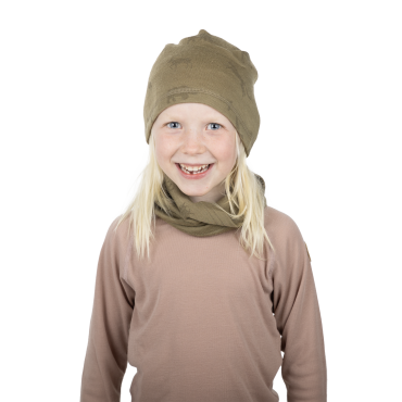 Bruse Húfa Merino ull - Covert Green m/dýrum