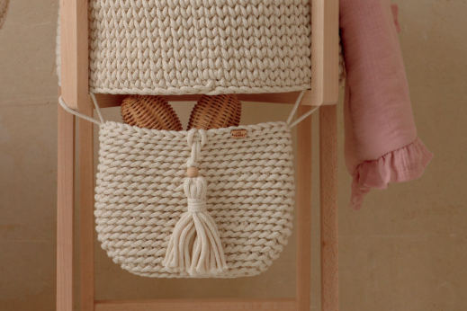 Organizer f/ Moses Basket - White/Beige