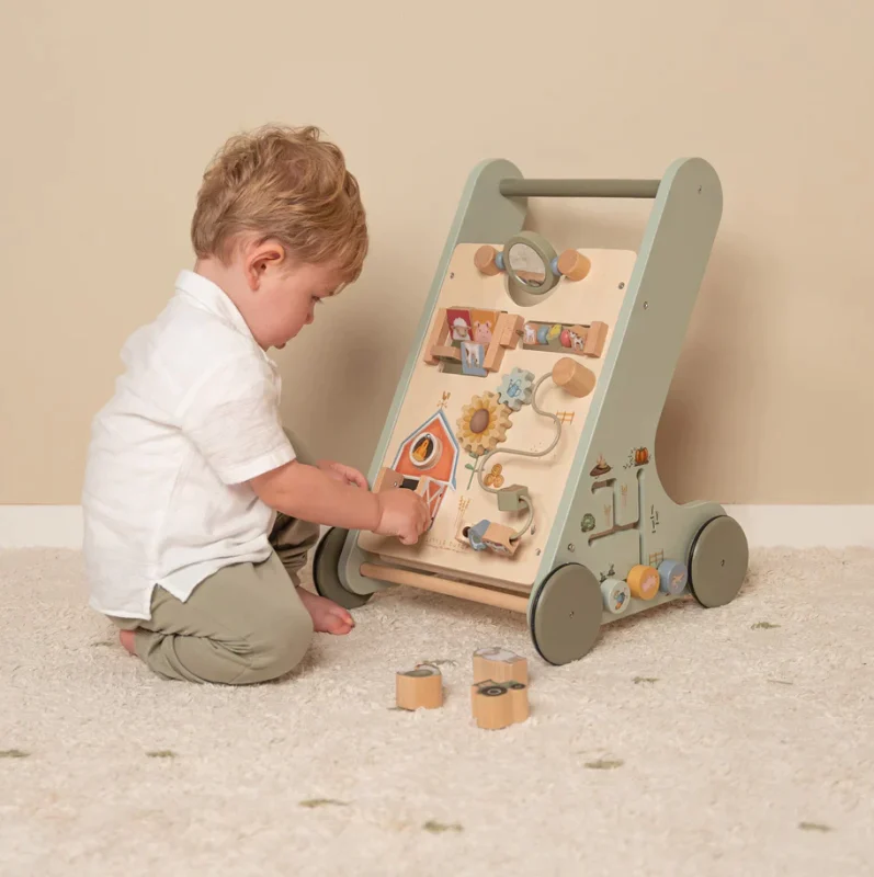 Viðar Gönguvagn með þrautum - Grænn Farm